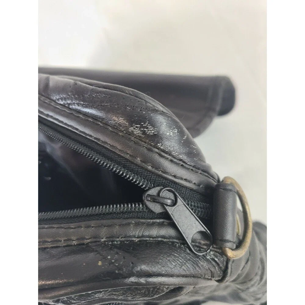 Black Genuine LEATHER Unisex BRIEFCASE Laptop Bag Business Case & Strap